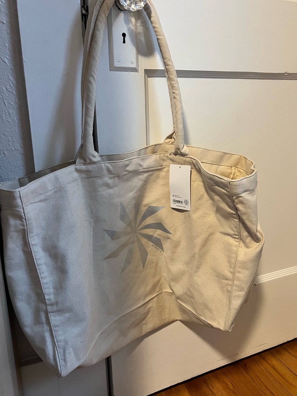 Athleta cotton tote bag NWT